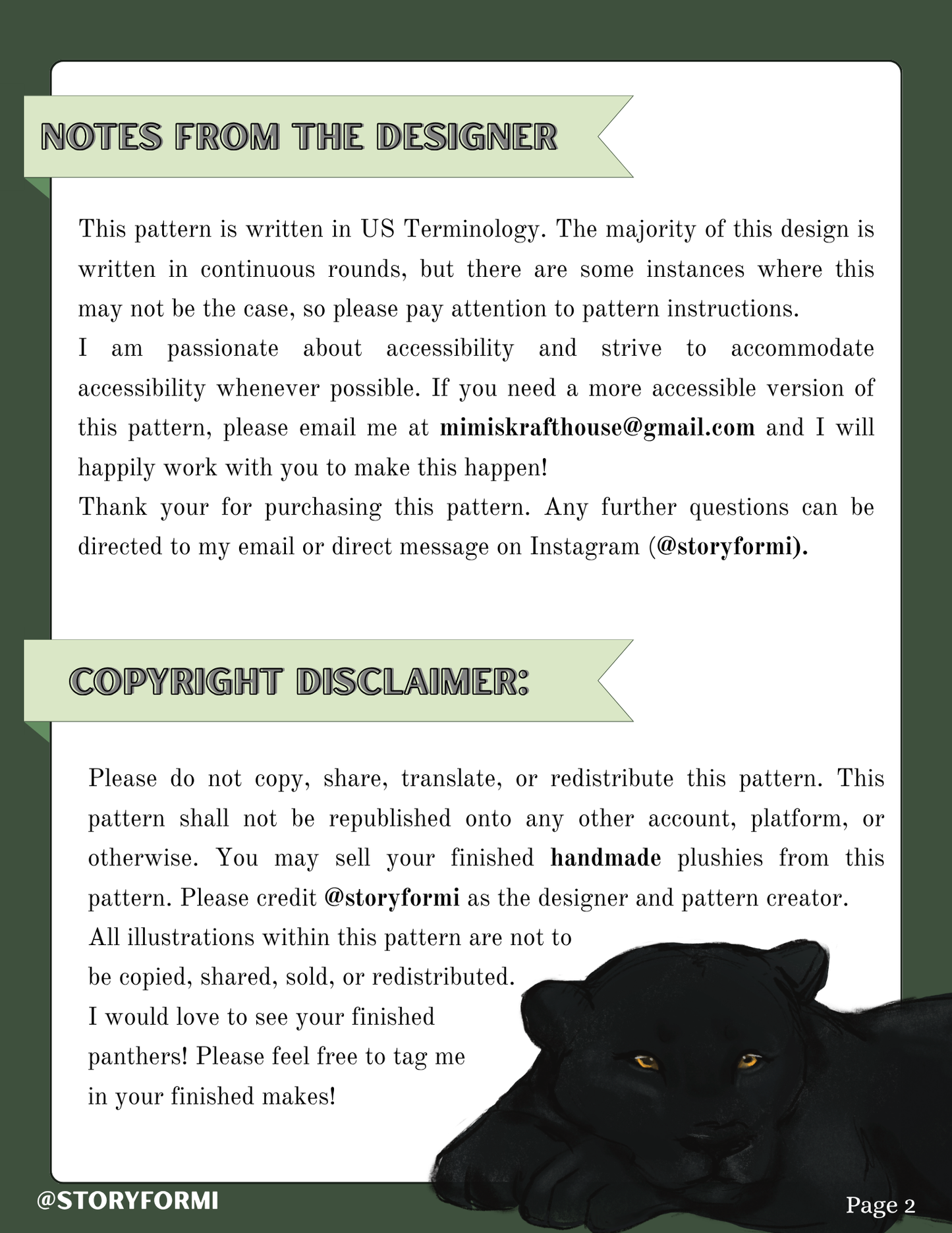 Tau The Black Panther: Crochet Pattern