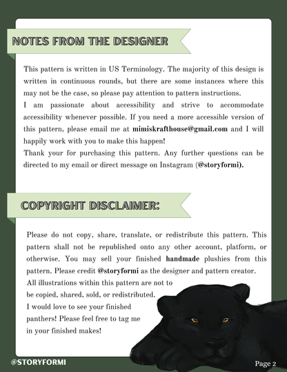 Tau The Black Panther: Crochet Pattern